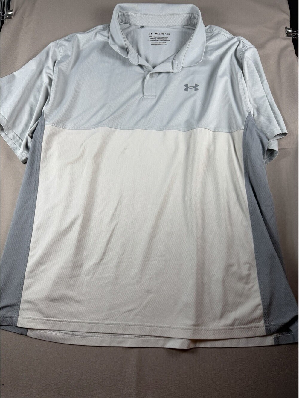 Under Armour Performance Polo Colorblock Short Sleeve Collared Loose Men's 4XL